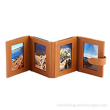 Accordion Photo Frame with Exterior Slide Strap Closure